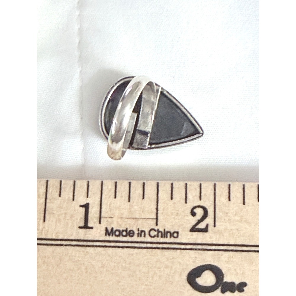 Handcrafted Abalone Ring Women Multi New Silver Plated Adjustable Teardrop - Picture 10 of 11